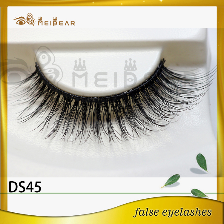 Private label custom package silk eyelashes 3d silk lashes